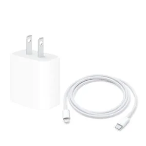 Cable Cargador Lightning Tipo C (1M) + Cubo Cargador Tipo C (18W)