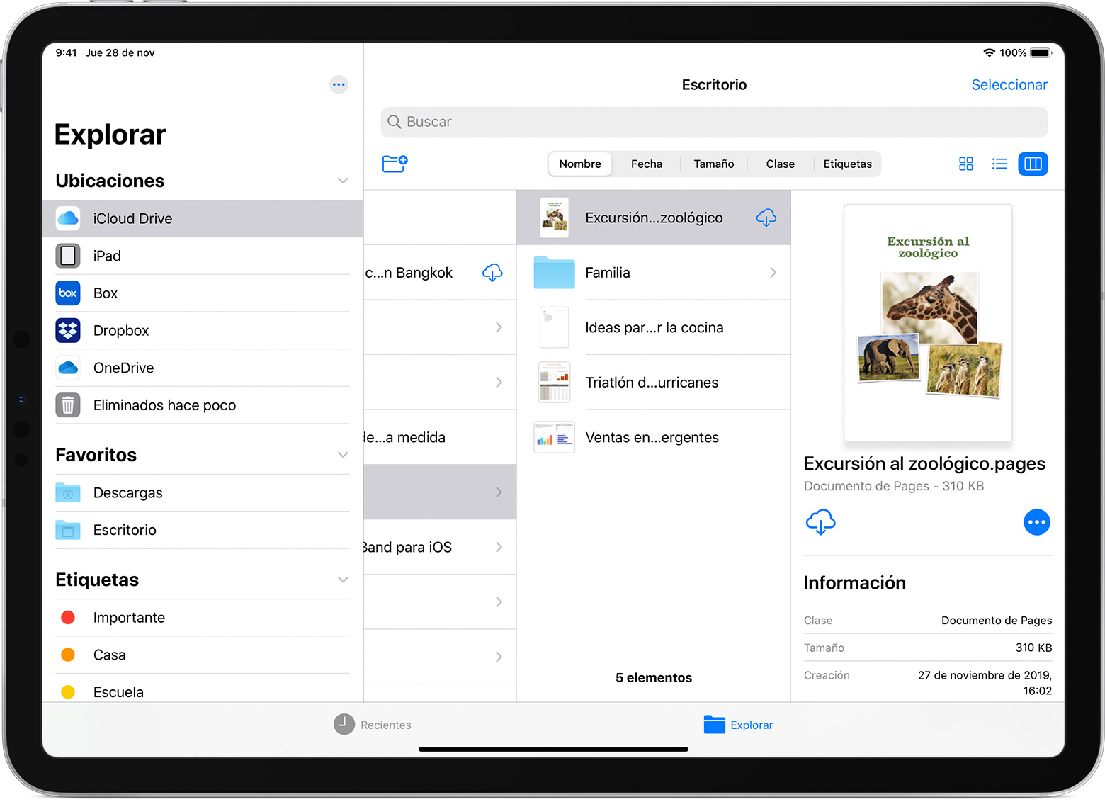 ¿Cómo guardar archivos en la memoria del iPhone?