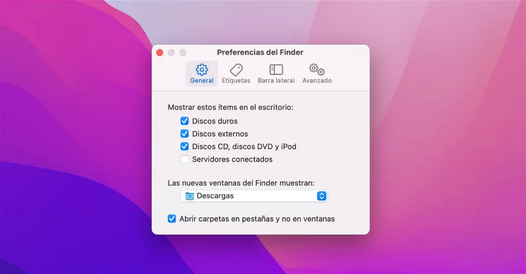 Preferencias Finder