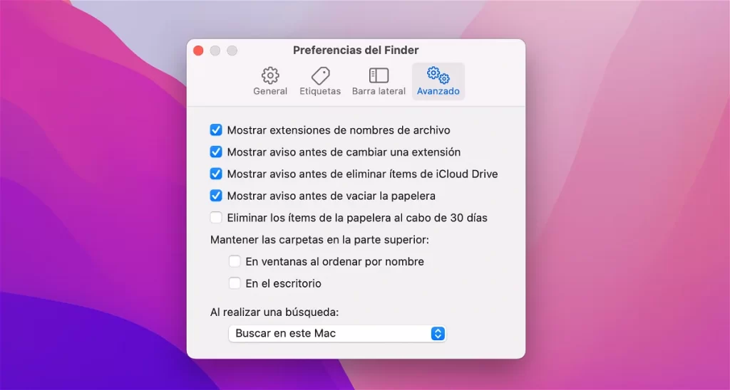 Extensiones Finder