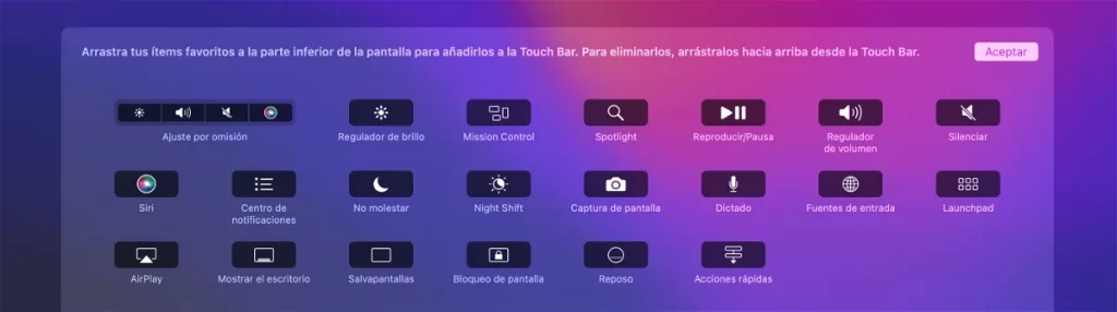 Personalikzación barra de estado Mac