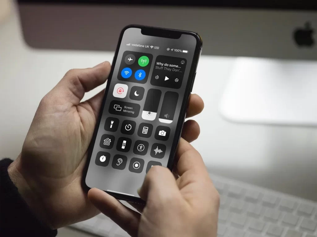 Centro de control iOS 16