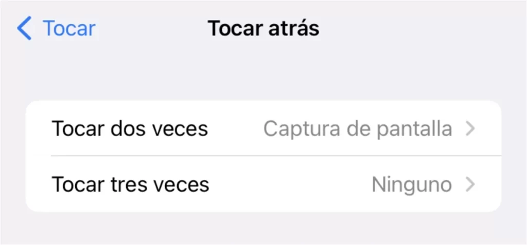 Tocar atrás