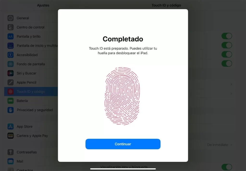 Configurar Touch ID
