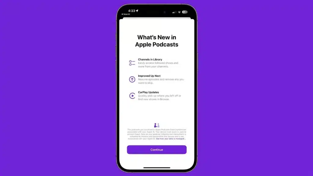 Podcasts iOS 16.4